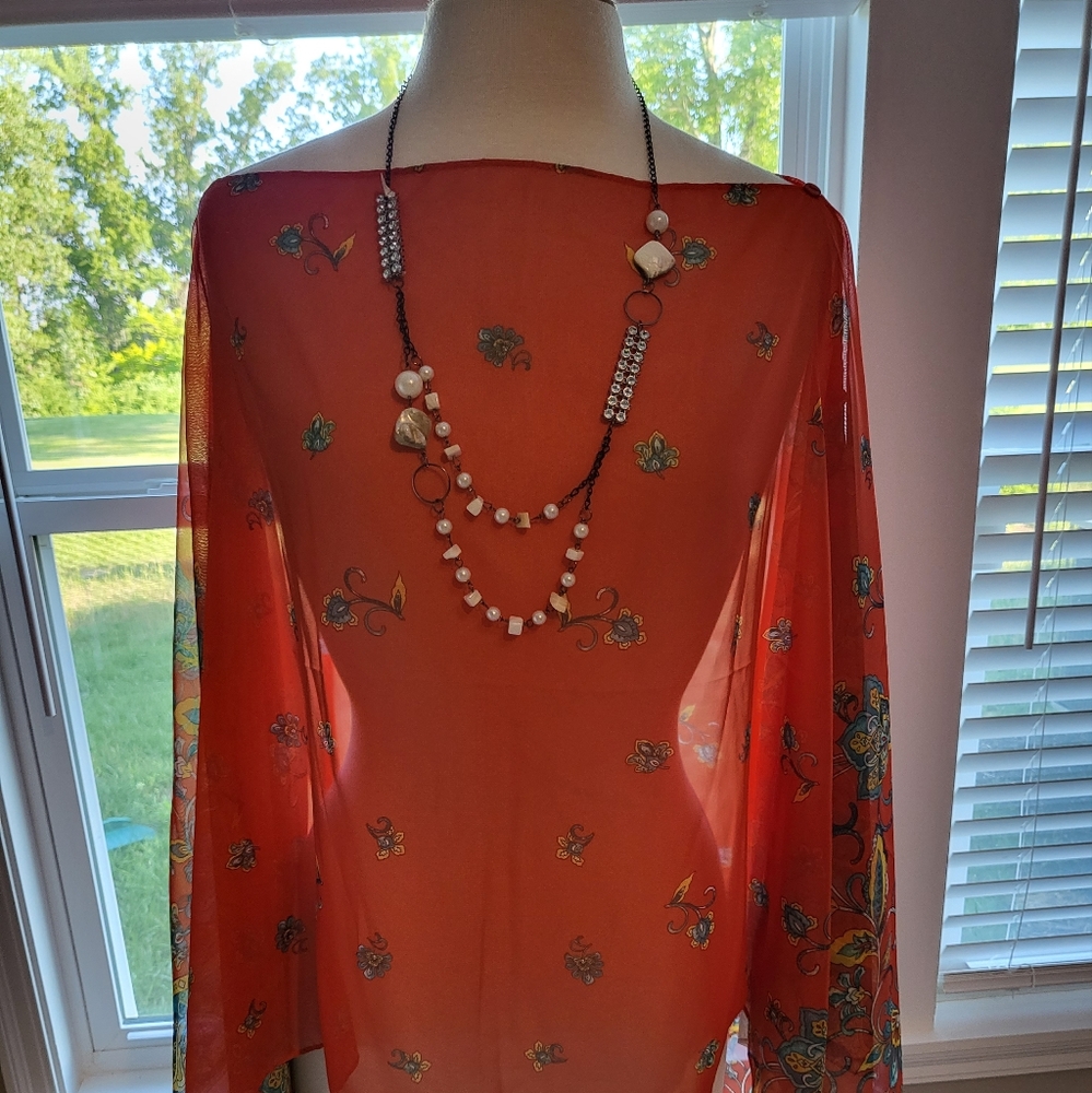 Zoe Madison Orange You Impressed Cropped Top/Topper – One Size